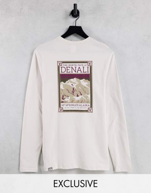 The North Face – Faces – Langärmliges Shirt in Creme, exklusiv bei ASOS