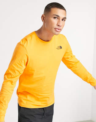 orange north face long sleeve