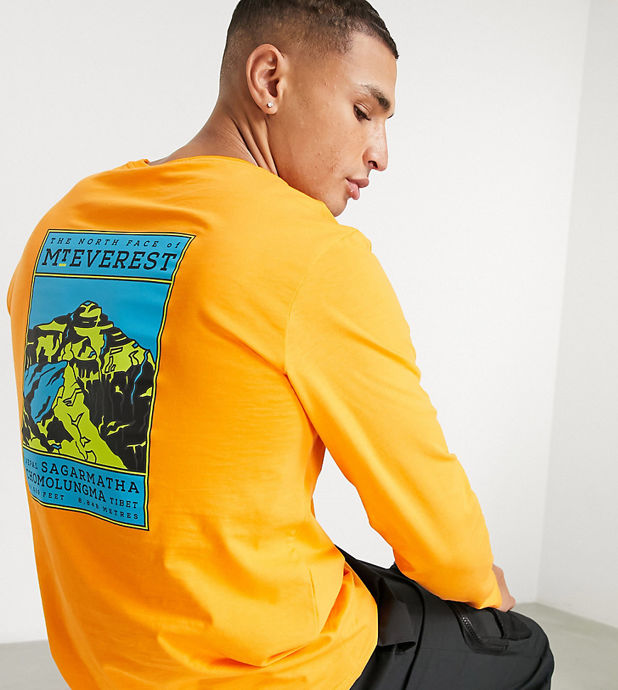 The North Face Faces long sleeve T-shirt in orange Exclusive to ASOS
