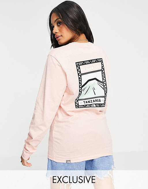  The North Face Faces long sleeve t-shirt in pink Exclusive at  