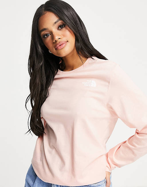  The North Face Faces long sleeve t-shirt in pink Exclusive at  
