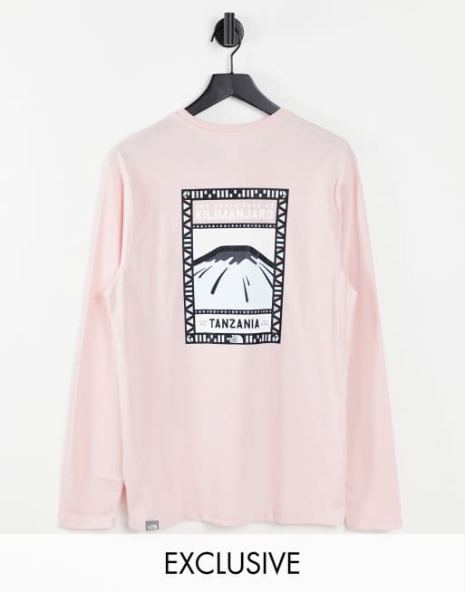The North Face Faces long-sleeved T-shirt in pink Exclusive to ASOS