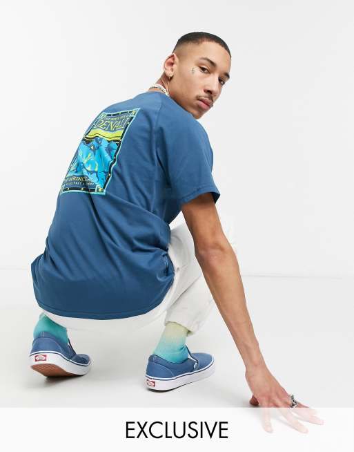 The North Face Faces t-shirt in blue Exclusive at ASOS