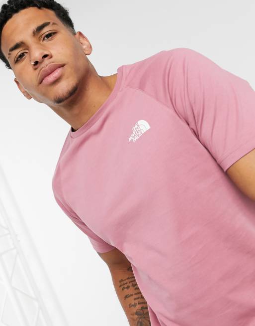 Pink north face 2025 t shirt