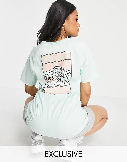 The North Face Faces t-shirt in green Exclusive at ASOS