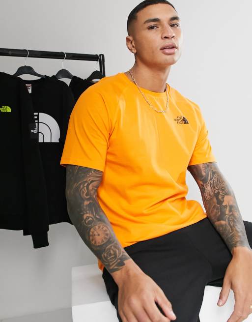 The north face t deals shirt orange