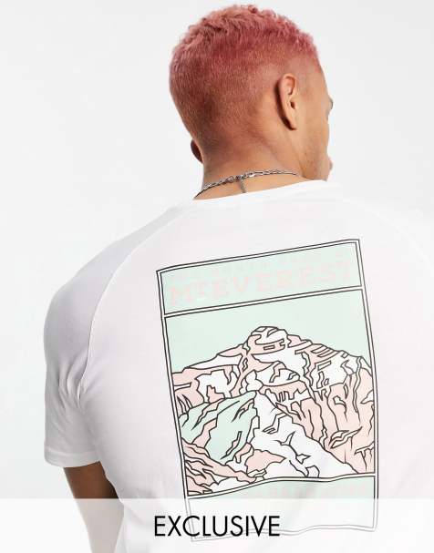 The North Face Faces t-shirt in white/pink Exclusive at ASOS