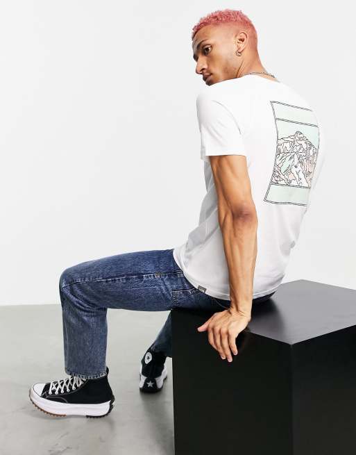 The North Face Faces t-shirt in white/pink Exclusive at ASOS, 4 of 4