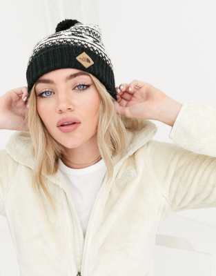 white north face beanie