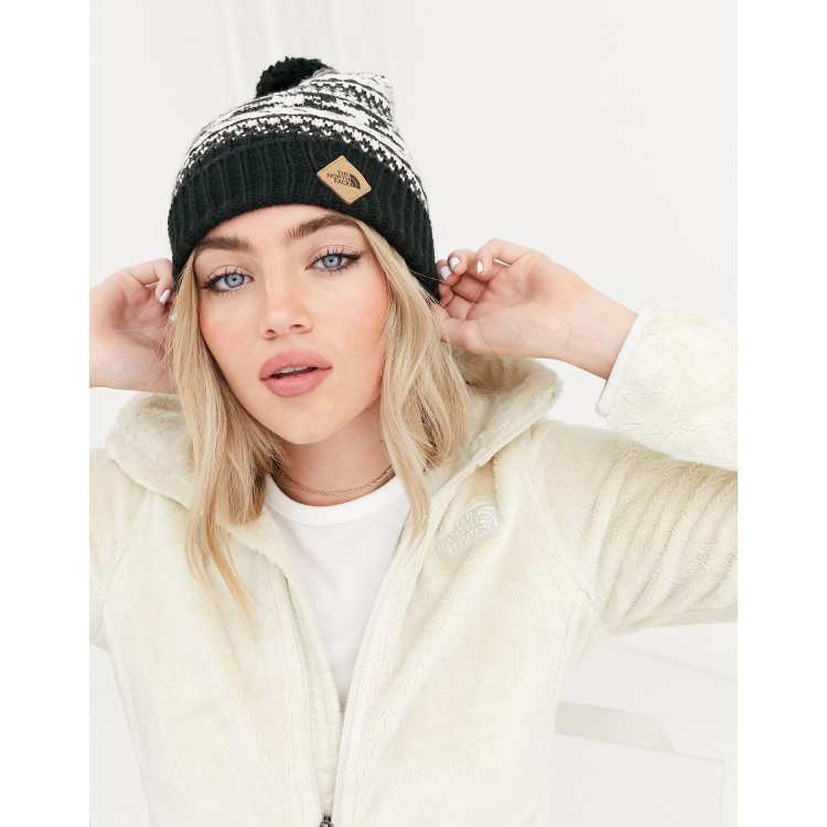 The North Face Fair Isle beanie in blackwhiteASOSthe north face