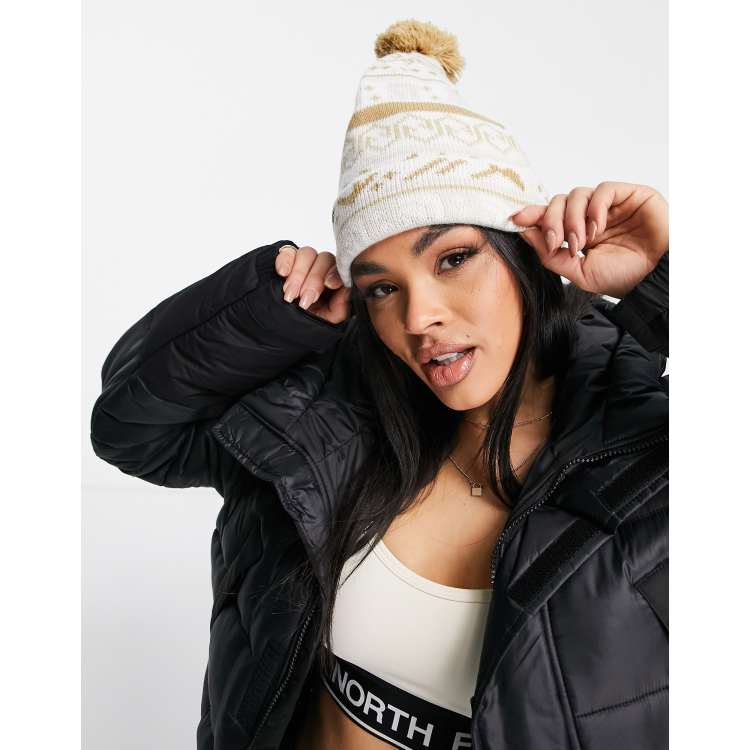 The North Face Fair Isle beanie in white ASOS
