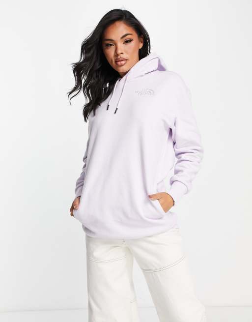 The North Face - Felpa con cappuccio oversize, colore lilla