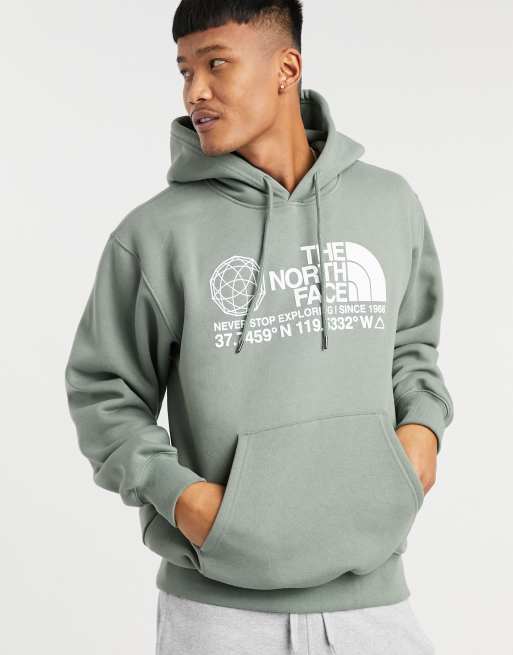 Felpa north store face verde