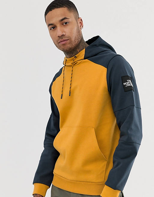 The North Face Fine 2 Box hoodie in yellow/navy | ASOS