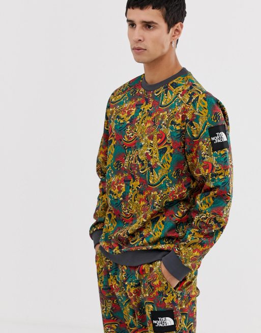 North face leopard store yellow genesis print