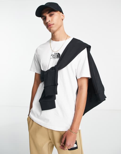 North face asymmetry logo on sale tee