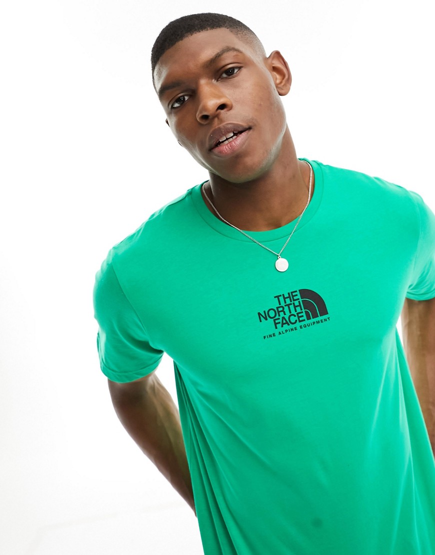 The North Face Fine Alpine equipment logo t-shirt in green