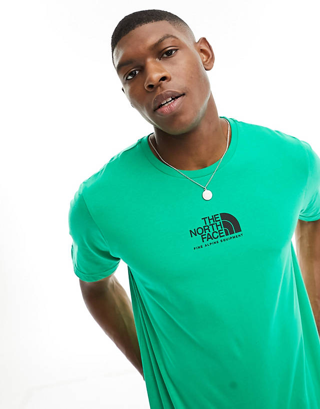 The North Face - fine alpine equipment logo t-shirt in green