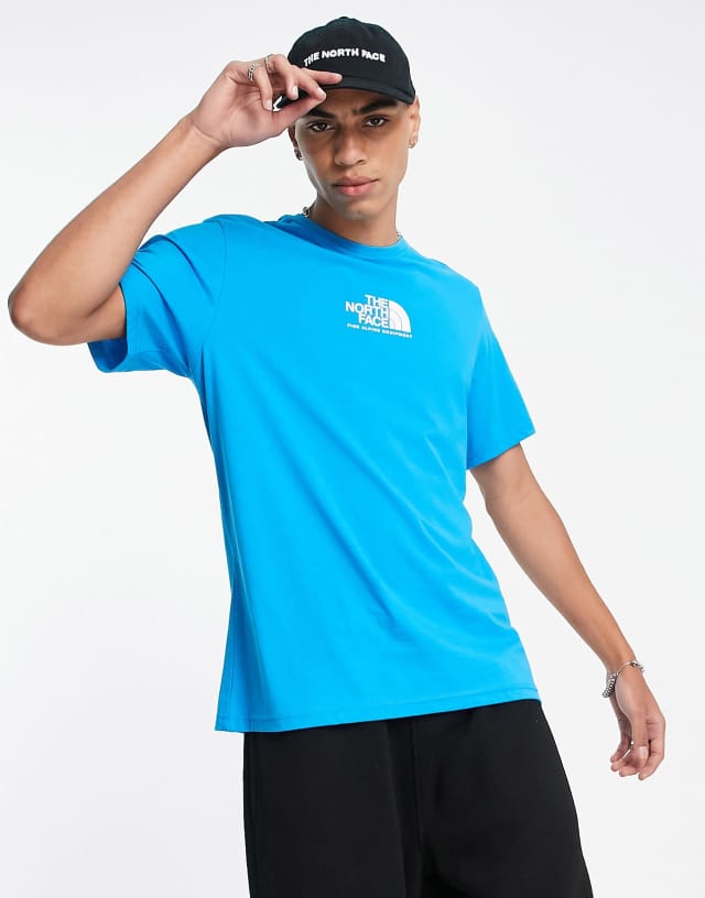 The North Face Fine Alpine equipment t-shirt in bright blue