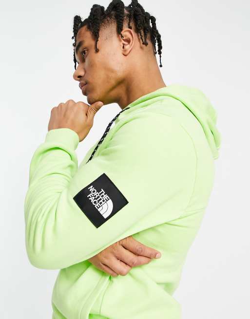 The North Face Fine Alpine hoodie in lime green