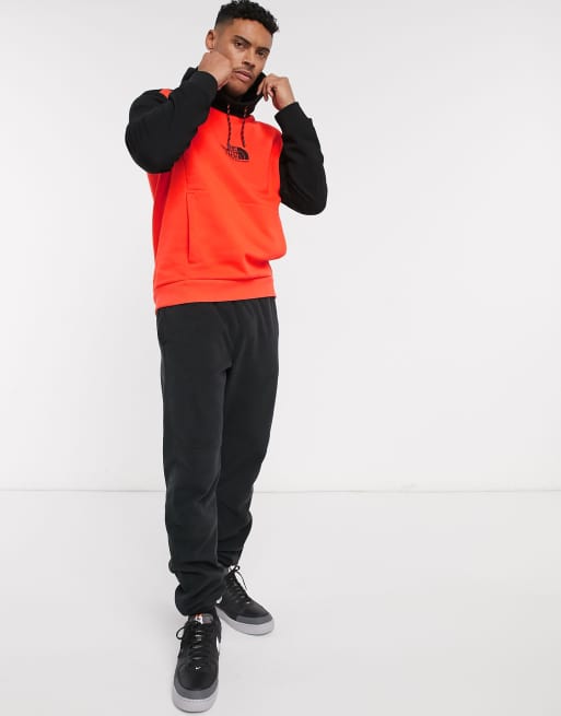 Black and orange clearance north face hoodie