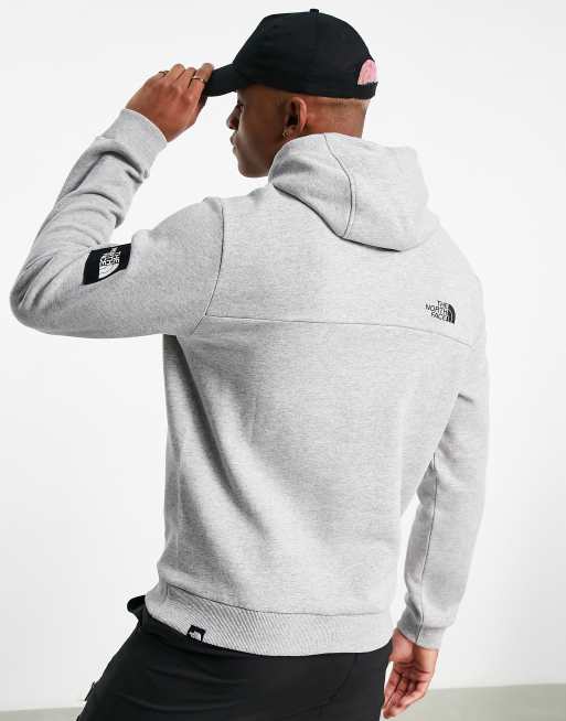 The North Face Fine Alpine logo hoodie in gray