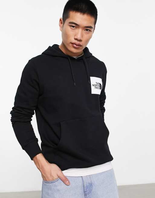 The North Face – Fine – Fleece-Kapuzenpullover in Schwarz mit Logo