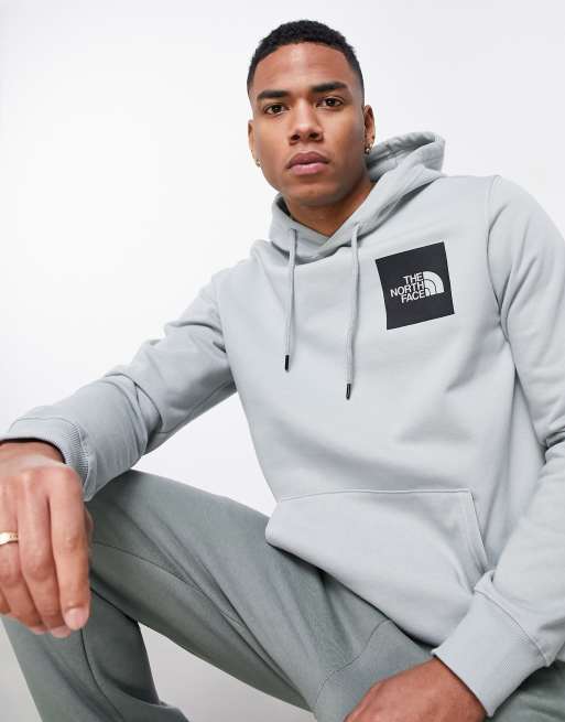 Grey north face 2025 hoodie mens