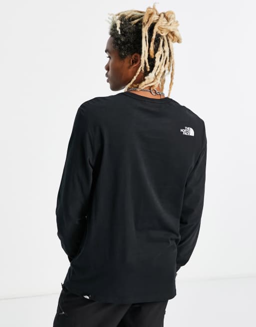 The North Face Fine Langarmliges Shirt in Schwarz mit Logo ASOS