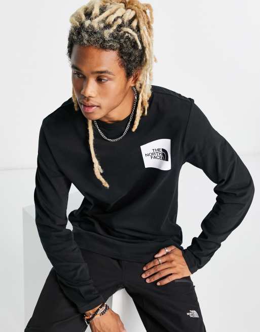 North face box logo long sleeve sale