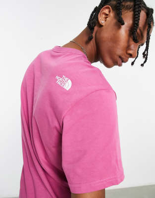 The North Face Fine logo t shirt in pink ASOS