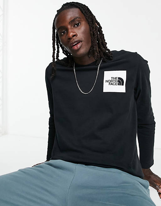  The North Face Fine long sleeve t-shirt in black 