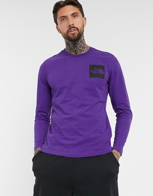 The North Face Fine long sleeve t-shirt in purple | ASOS