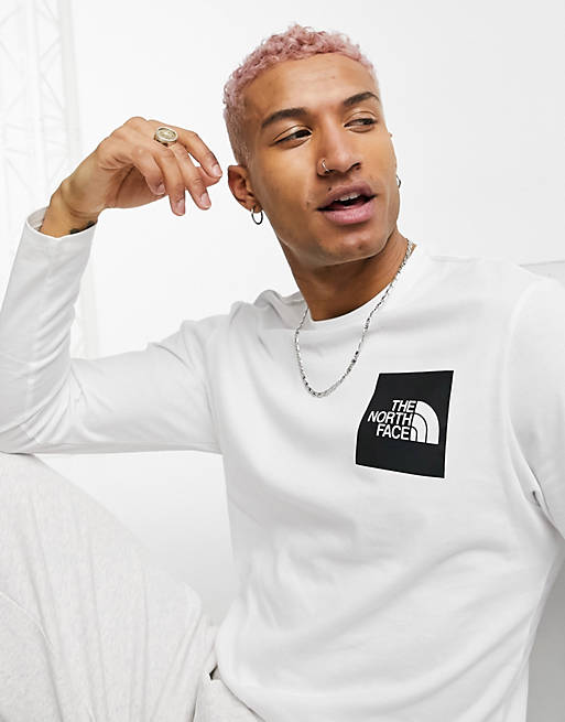 The North Face Fine long sleeve t-shirt in white
