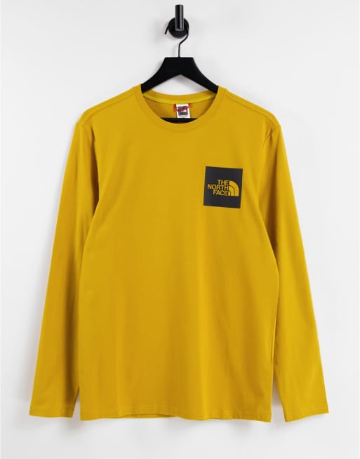 Portugees Welkom Herdenkings The North Face Fine long sleeve t-shirt in yellow | ASOS