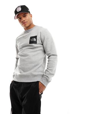 The North Face Fine logo fleece sweatshirt in grey - ASOS Price Checker