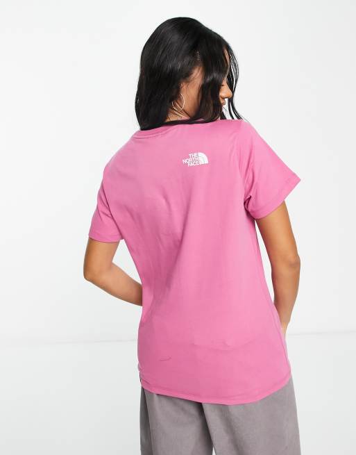 North face outlet t shirt pink