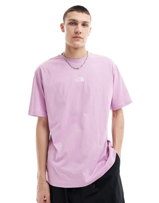 The North Face – Fioletowy gruby T-shirt oversize – tylko w ASOS