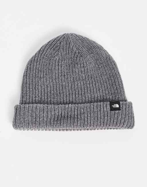 The North Face fisherman ribbed beanie in gray, 4 of 4
