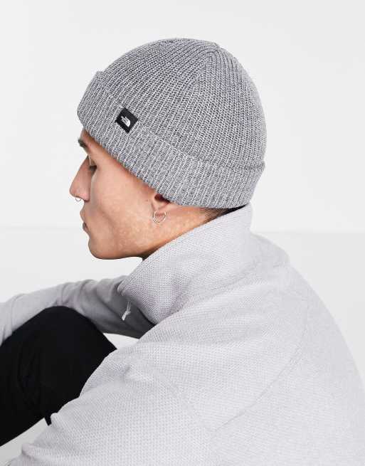 mens grey north face beanie