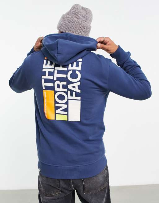 The North Face Flag 2 back print hoodie in navy Exclusive at ASOS | ASOS