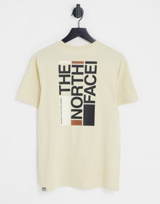 The North Face Flag 2 back print t-shirt in stone Exclusive at ASOS