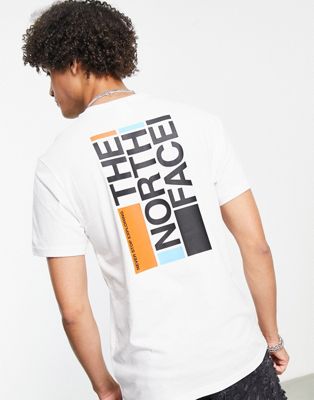 The North Face Flag 2 back print t-shirt in white Exclusive at ASOS