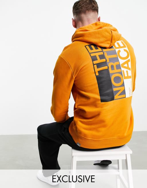 The North Face - Flag - Hoodie in geel met wit, exclusief bij ASOS