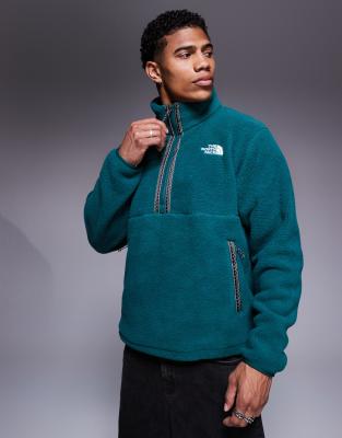 The North Face The North Face Fleeski 1/4 zip heavy fleece jacket in green