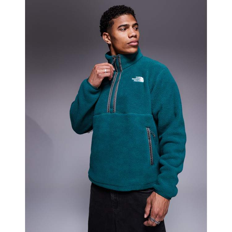 The North Face Fleeski 1/4 zip heavy fleece jacket in green | ASOS