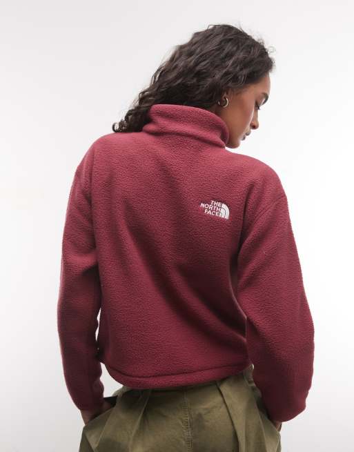 The North Face Fleeski 1/4 zip in burgundy, 2 of 4