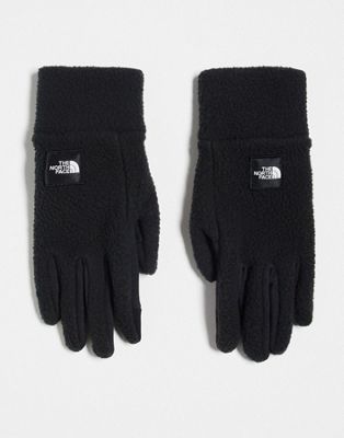 The North Face Fleeski Etip touchscreen compatible fleece gloves in black