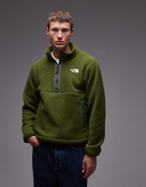 The North Face - Fleeski - Fleecejack met 1/4 rits in groen - view 1