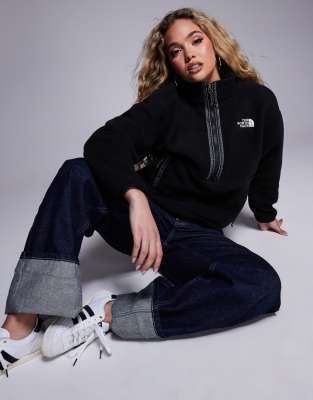 The North Face - Fleeski - Pullover in Schwarz mit kurzem Reißverschluss